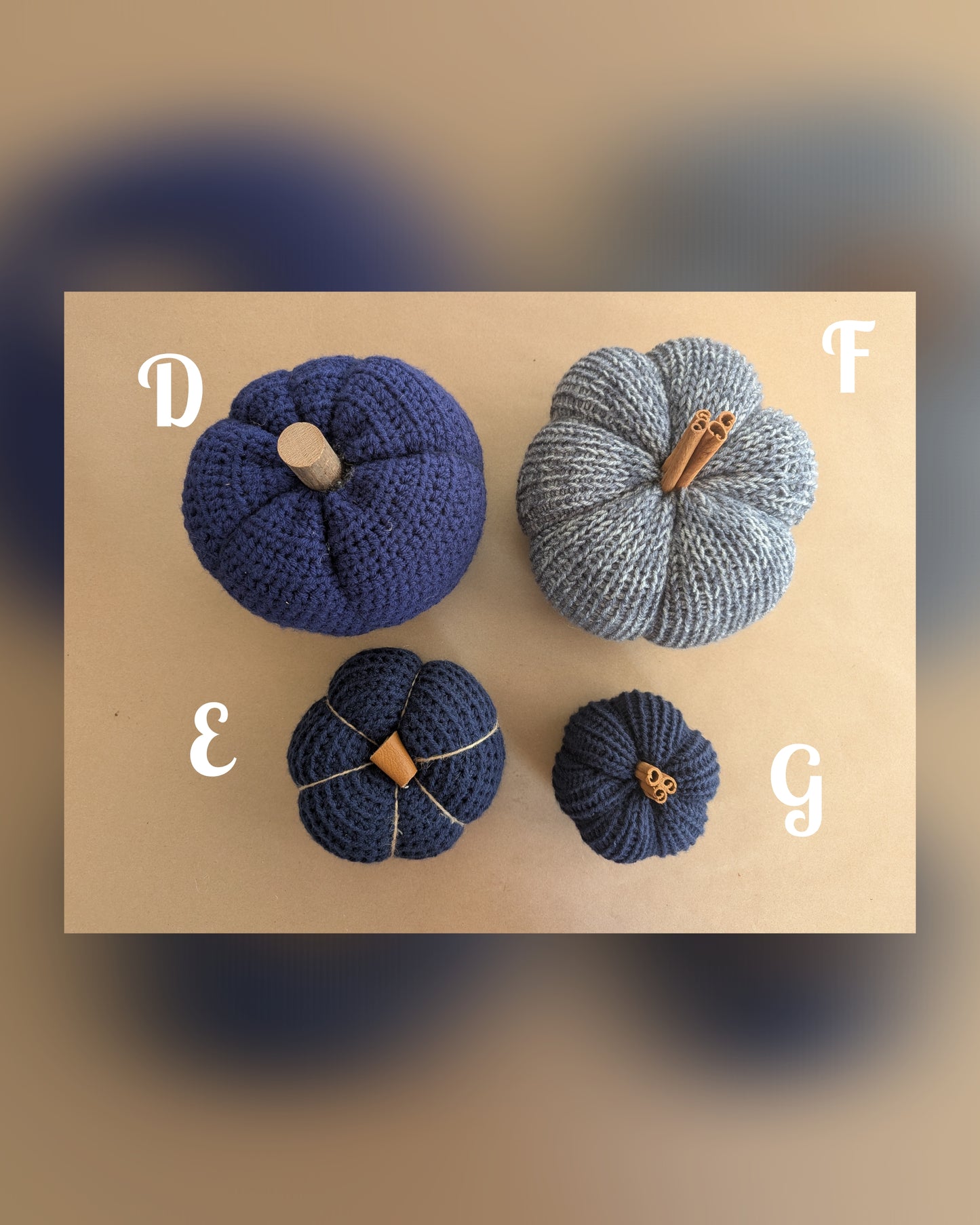 the Country Blue Pumpkins